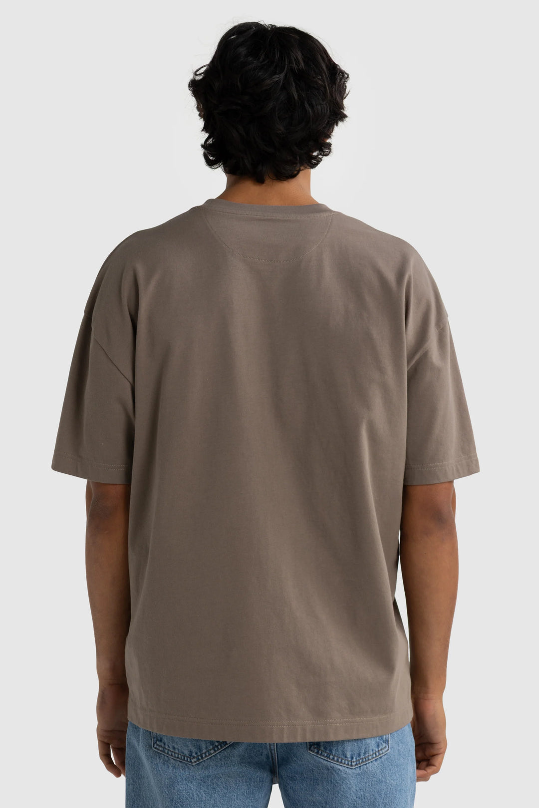 Essential Box Fit Logo T Shirt - Bark