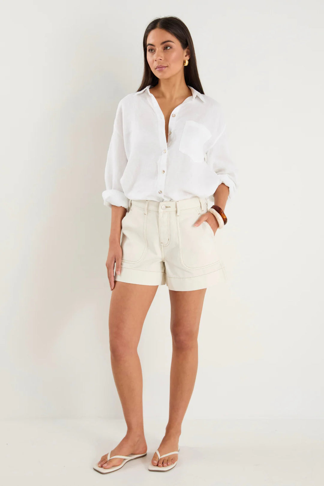Optimum White Linen Shirt
