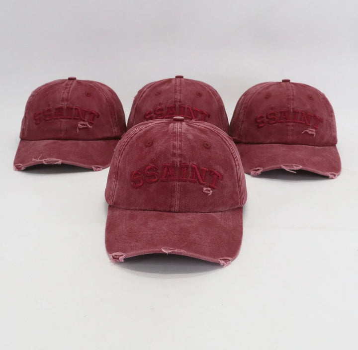 Logo Cap Cherry Acid Wash