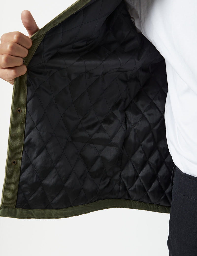 Quilted cord jacket Army