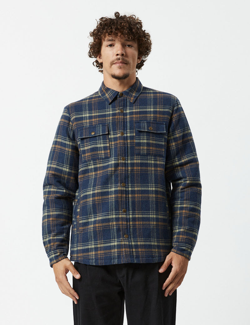 Quilted flannel jacket Denim