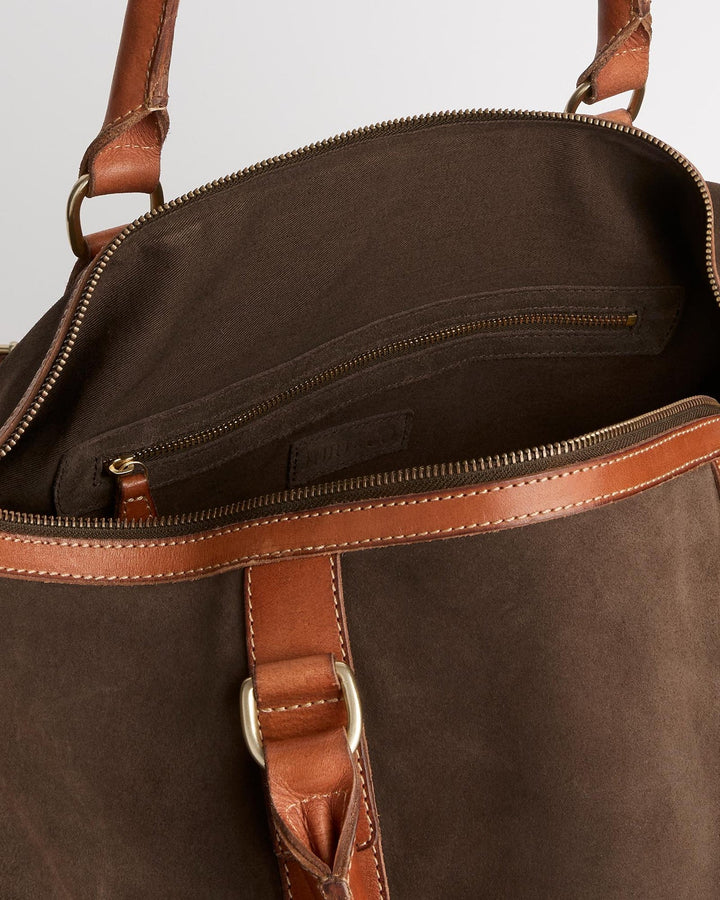 Baxter Travel Bag - Chocolate Suede