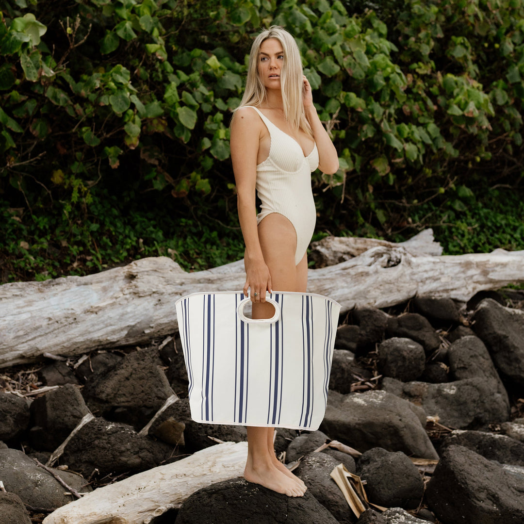 Carryall Beach Bag The Resort Coastal Blue