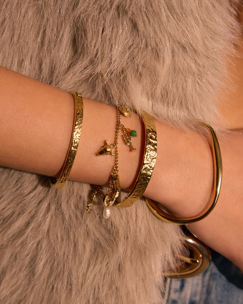 Rodeo Gold Charm Bracelet