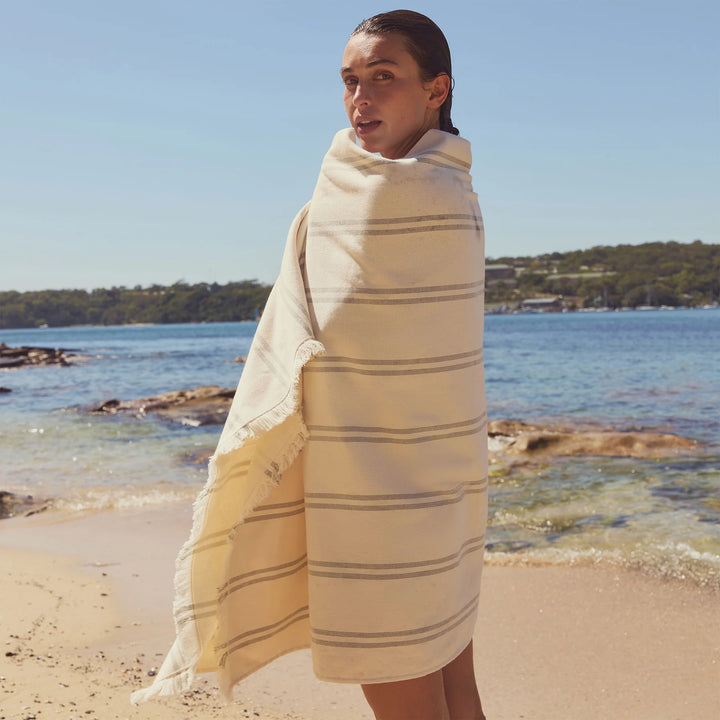 Fouta Towel - Olive Stripe
