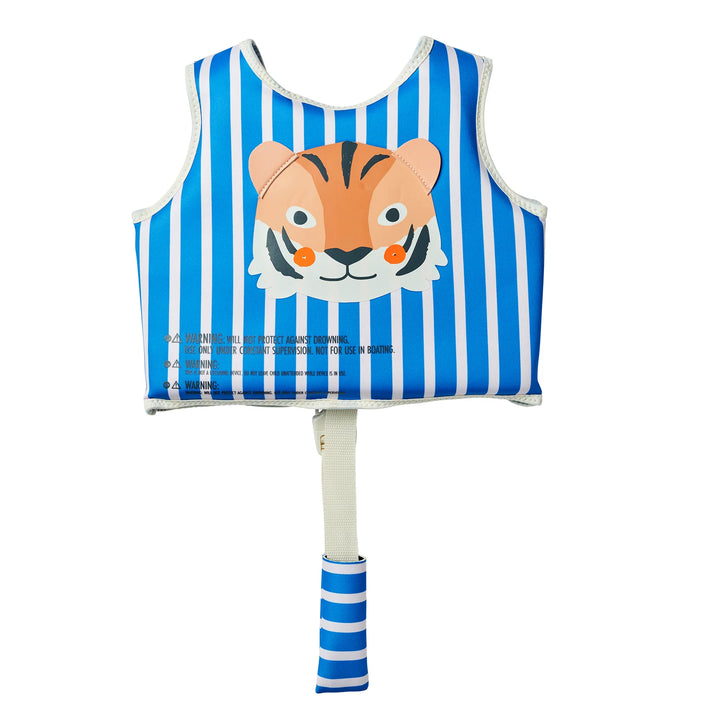 Kids Swim Vest - Tino the Tiger Blue