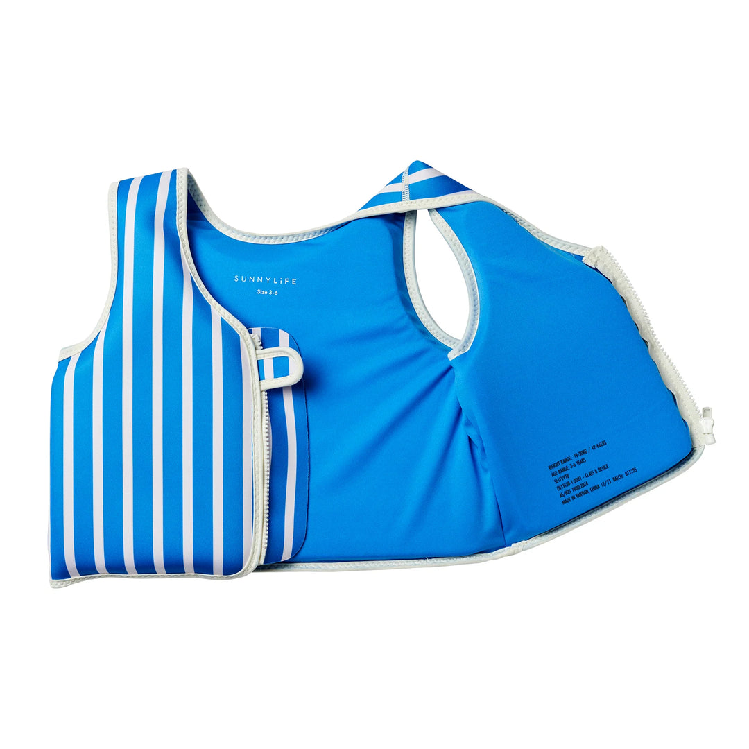 Kids Swim Vest - Tino the Tiger Blue