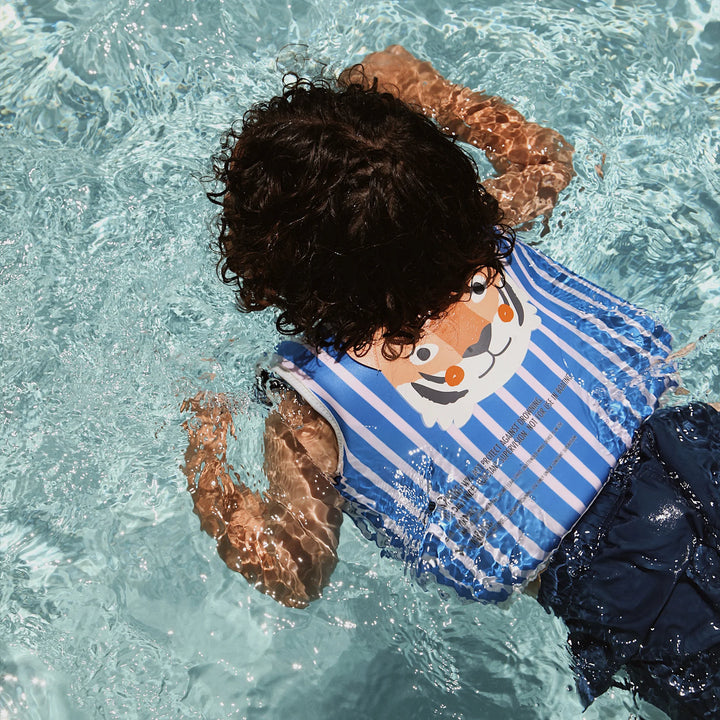 Kids Swim Vest - Tino the Tiger Blue