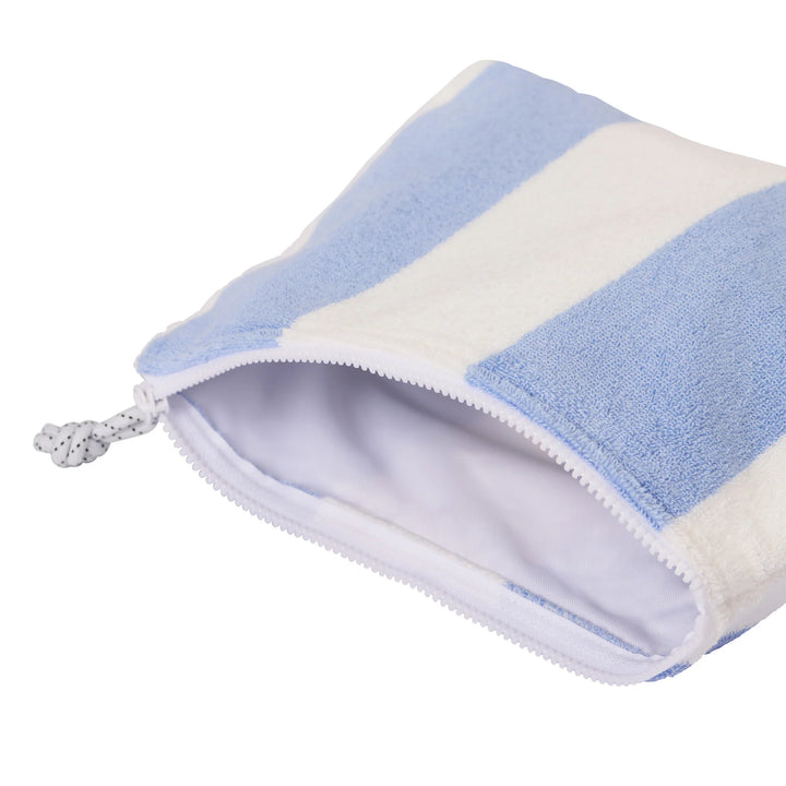 Terry Beach Pouch - Blue Stripe