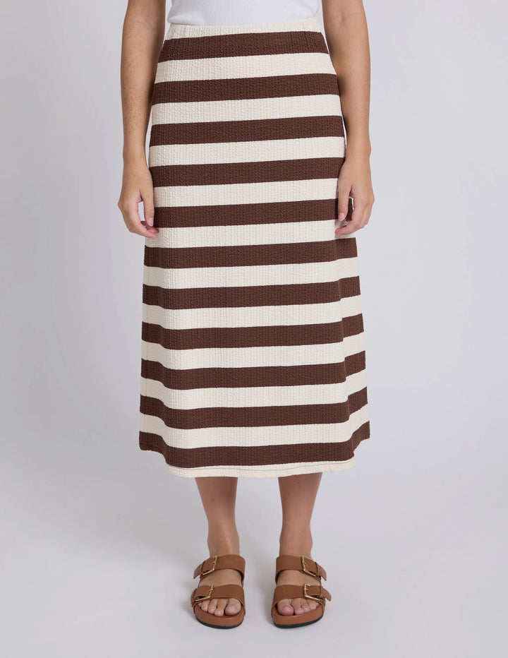 Jordie Skirt Choco Stripe