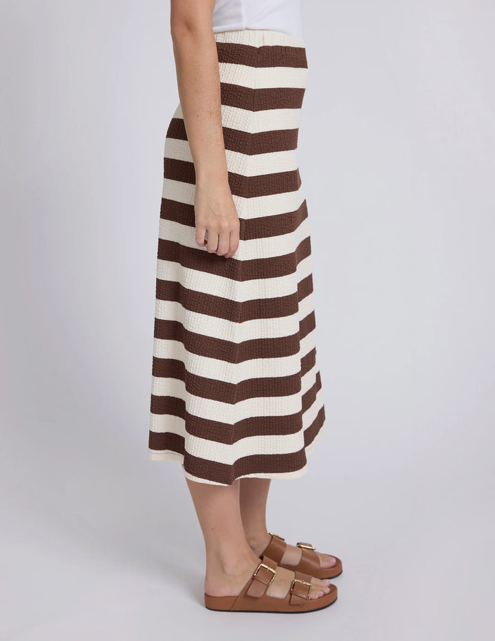 Jordie Skirt Choco Stripe