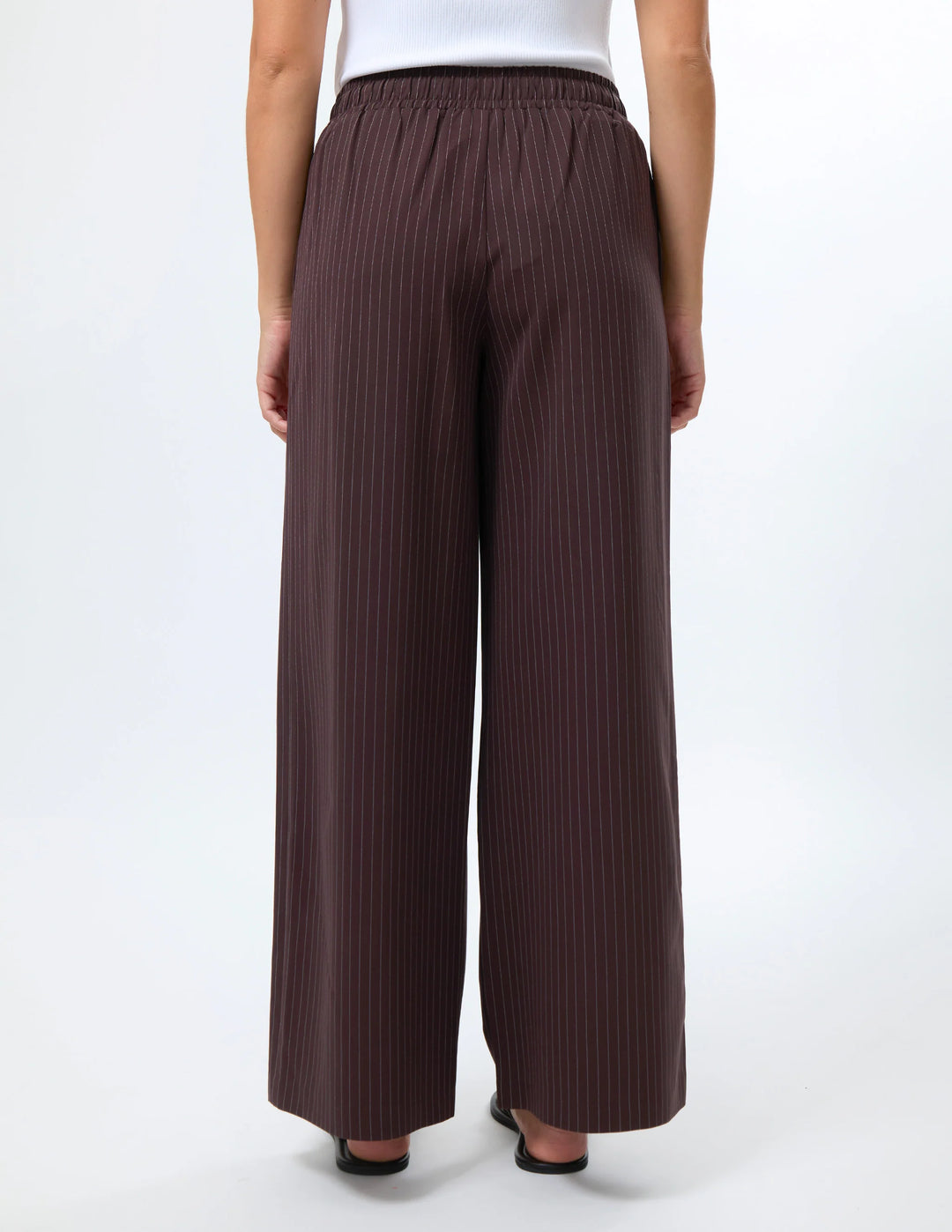 Nora Pant - Raisin Pinstripe