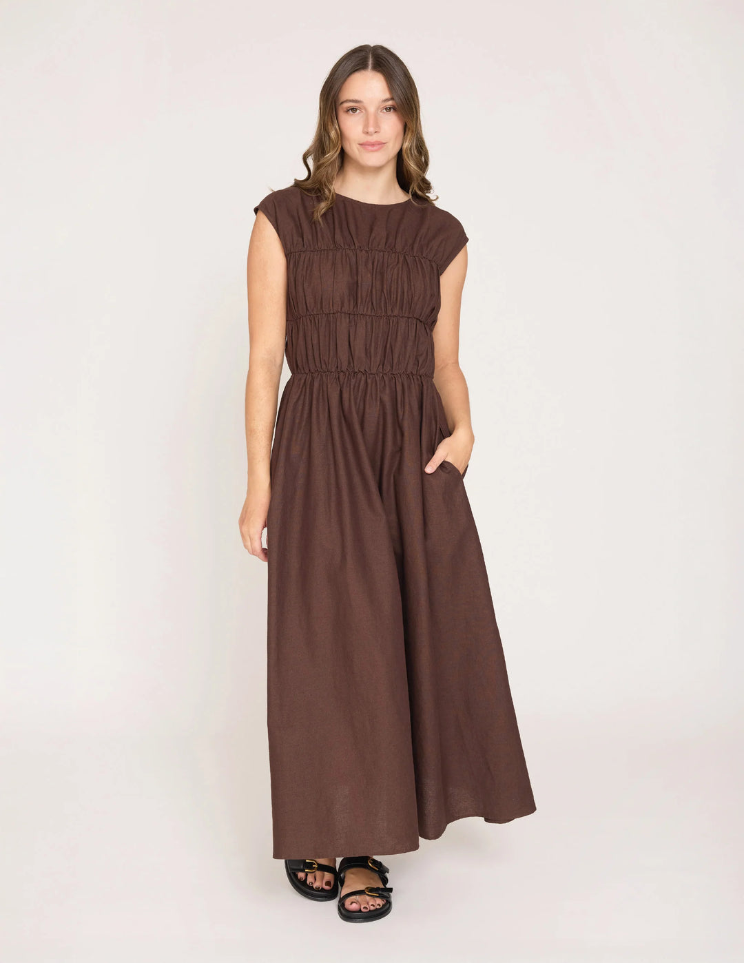 Natalie Dress Chocolate
