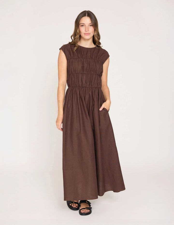 Natalie Dress Chocolate