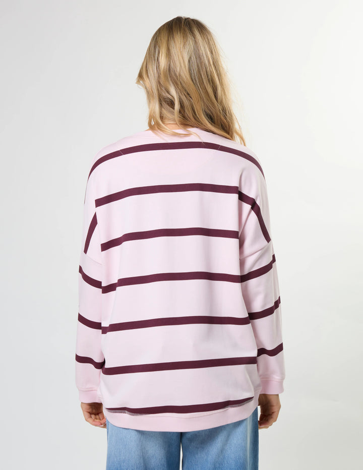 Newport Sweat Cross Stripe - Tulip