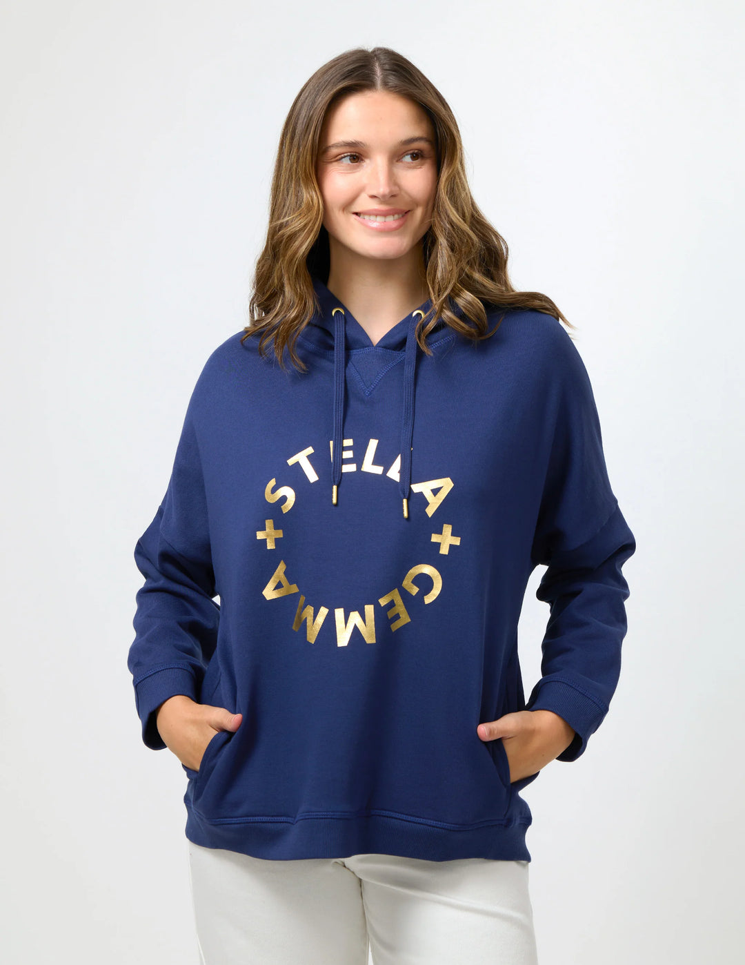 Newport Hoodie Navy Gold