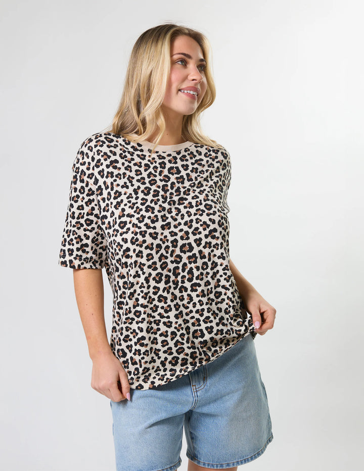 PORTER TEE- LEOPARD