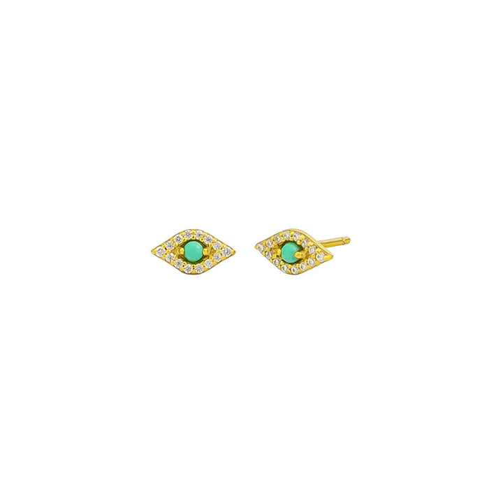 Hermione Turquoise Studs - Gold