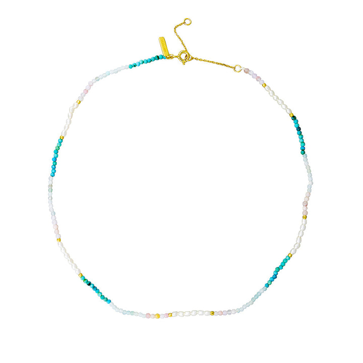 Dianna Stone Necklace - Gold