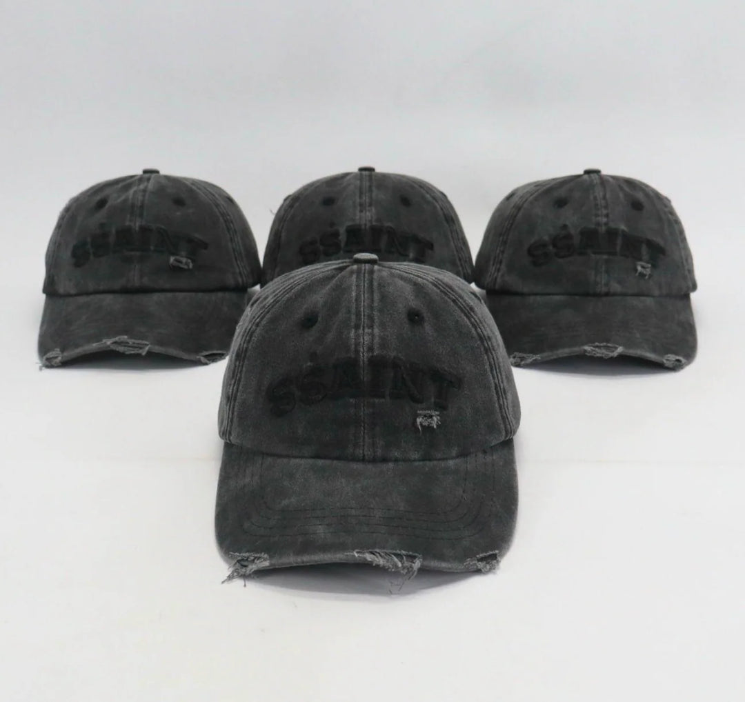 Logo Cap Black Acid Wash