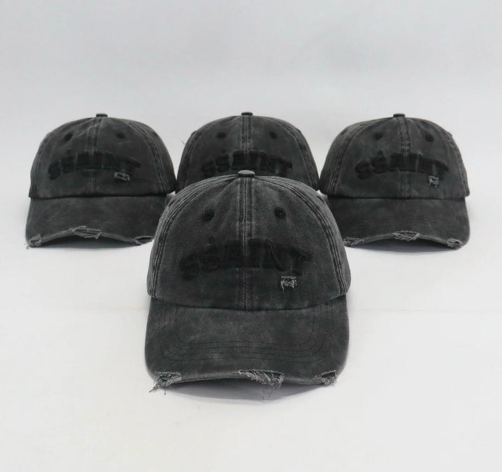 Logo Cap Black Acid Wash