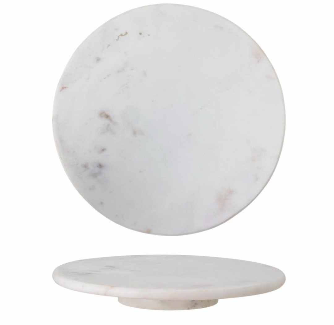 Ellin Turntable White Marble