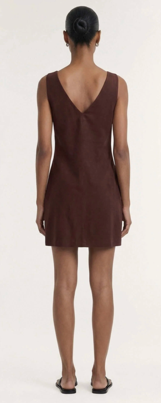 Rhodes Mini Shift Dress- Chocolate