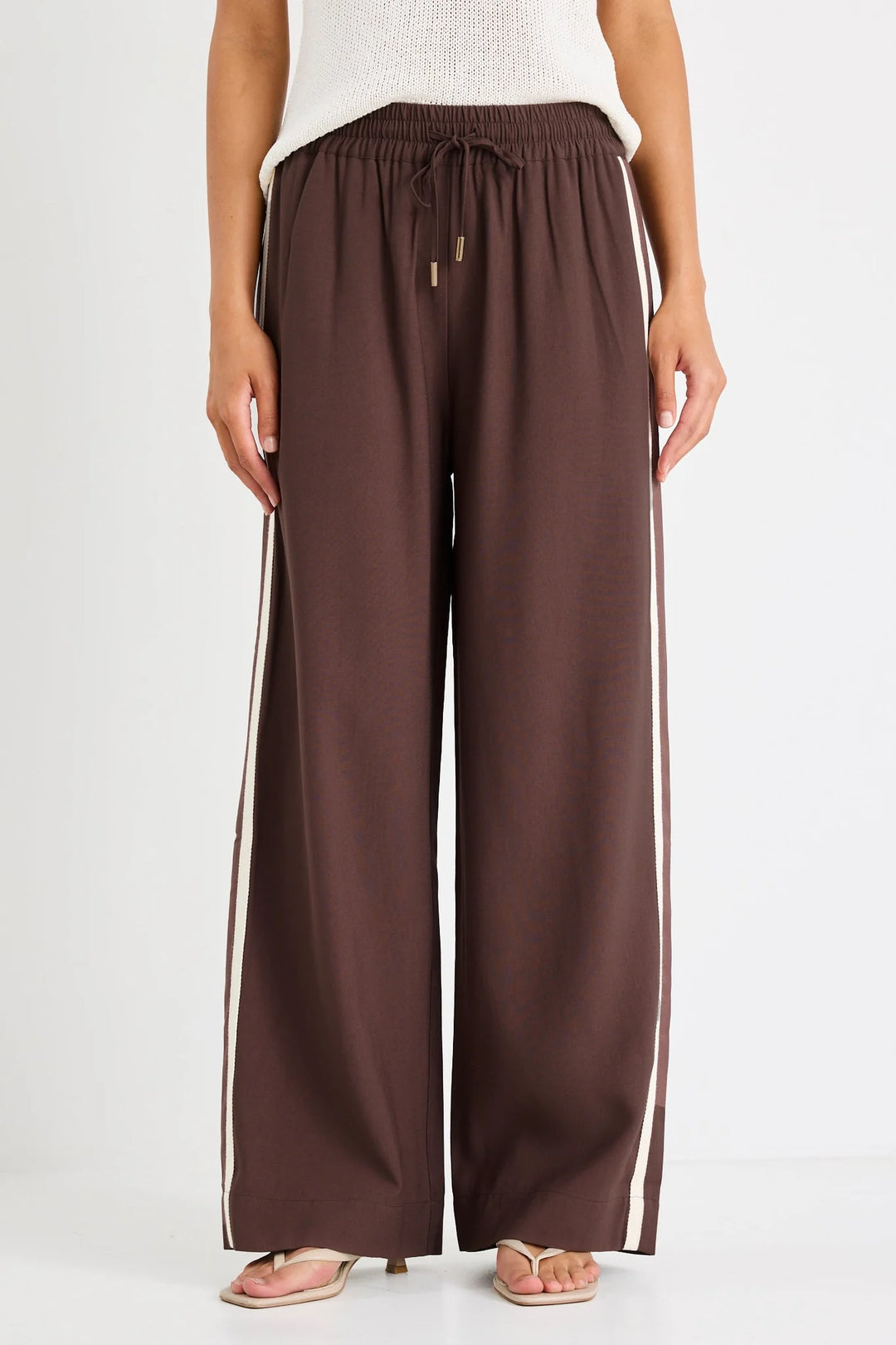 Townie Chocolate Stripe Side Tape Pant
