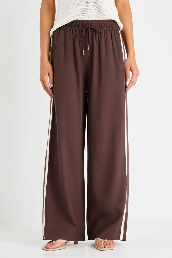 Townie Chocolate Stripe Side Tape Pant