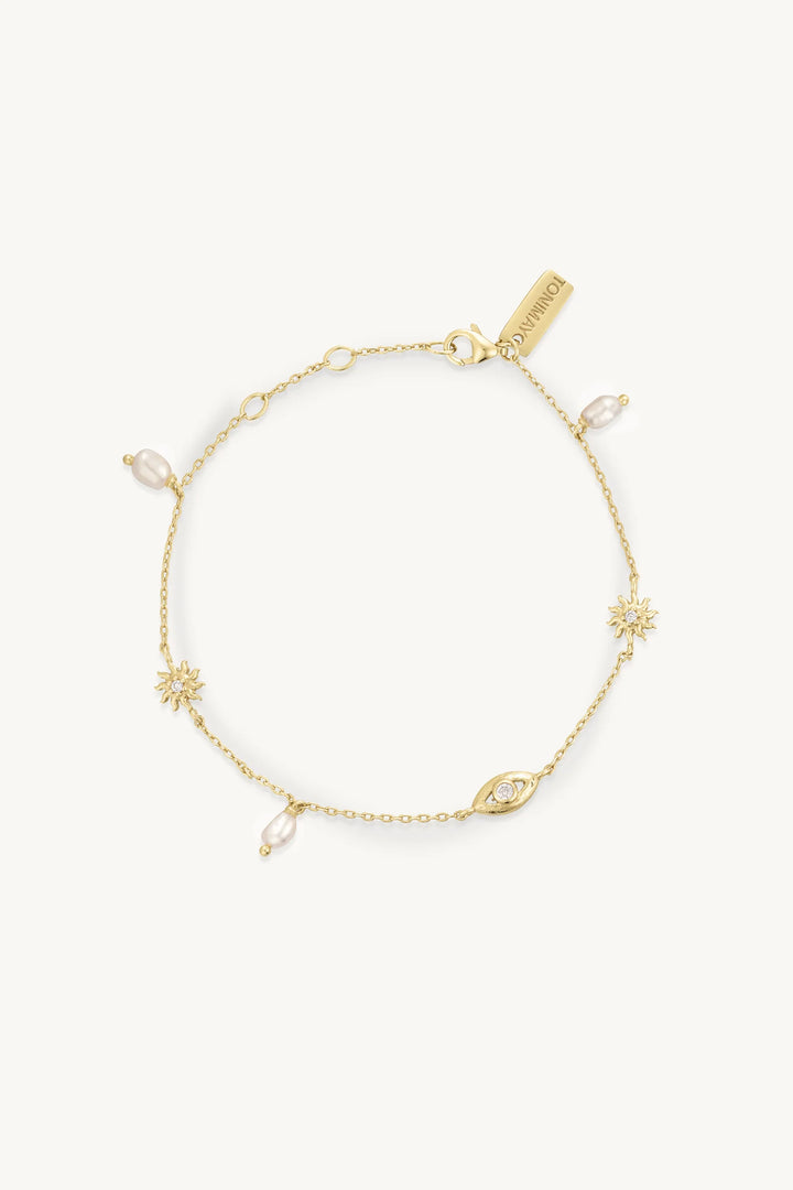 Soleil Pearl Gold Bracelet