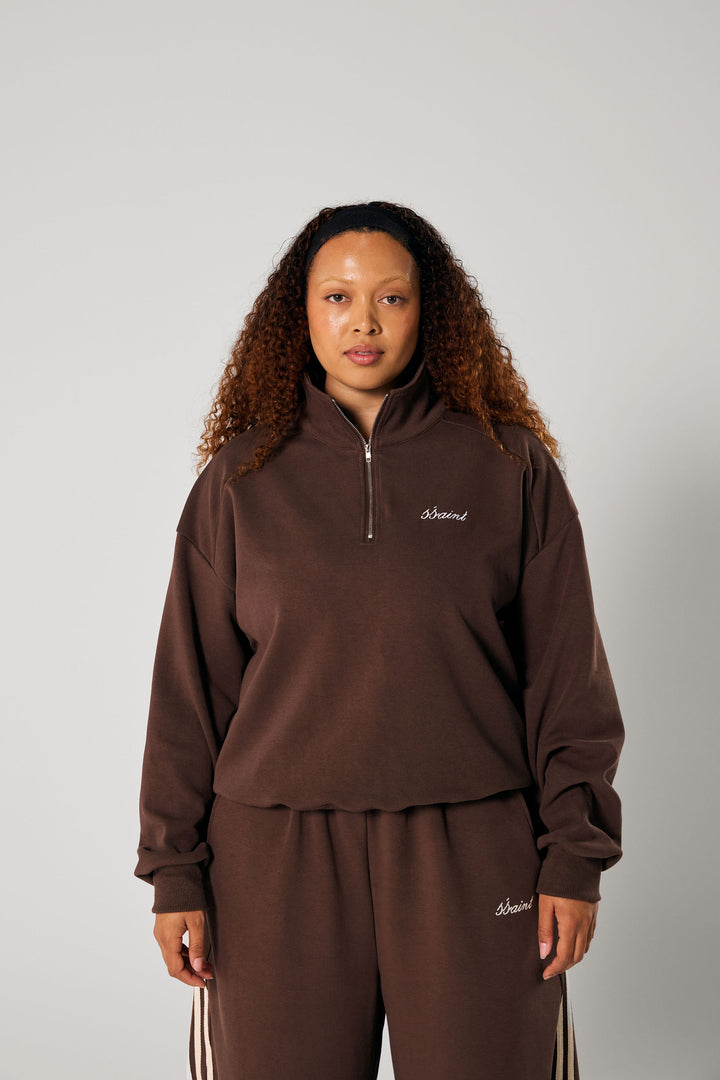 Zip Jumper - Brown