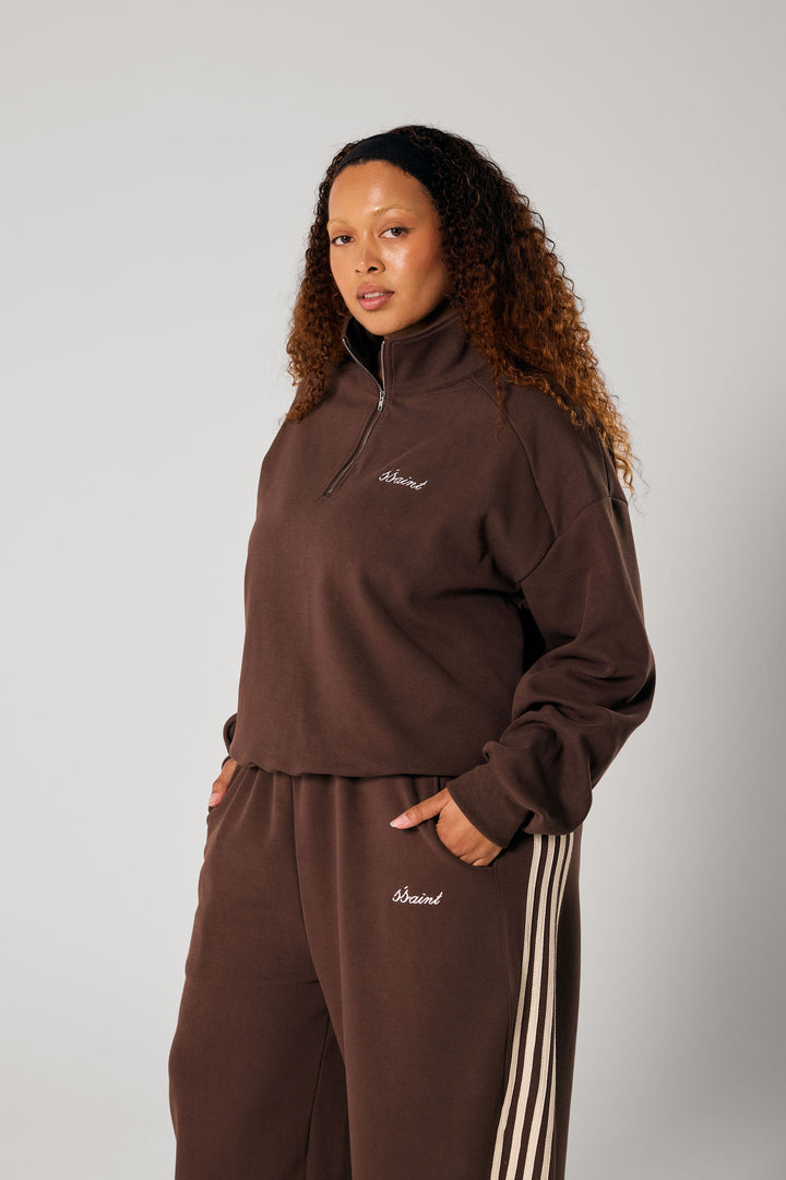 Zip Jumper - Brown
