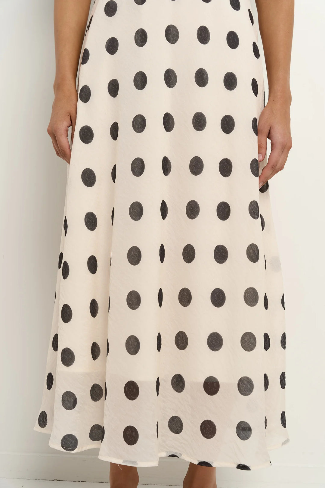 Stage Cream Black Polka Dot Maxi Dress