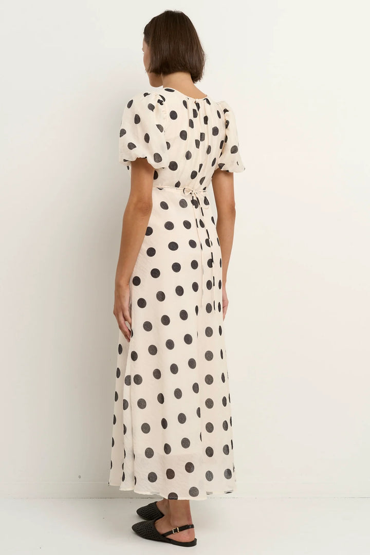 Stage Cream Black Polka Dot Maxi Dress