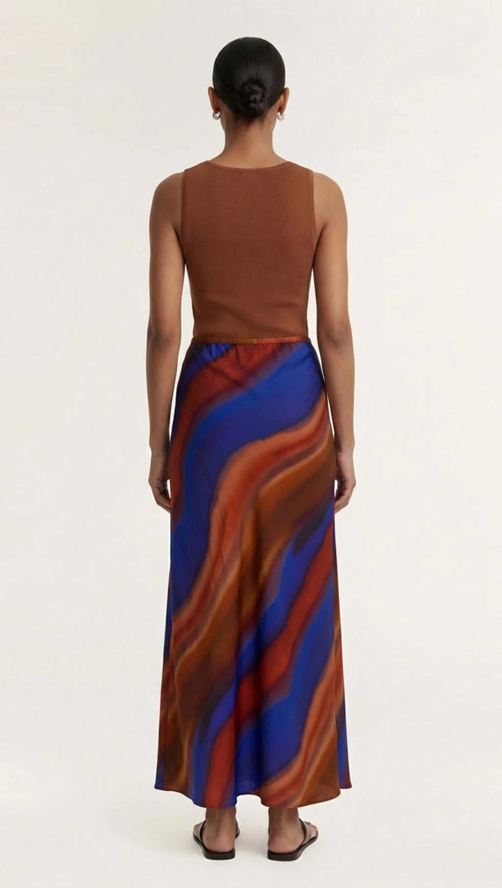Vista Bias Maxi Skirt - Sunset Ombre