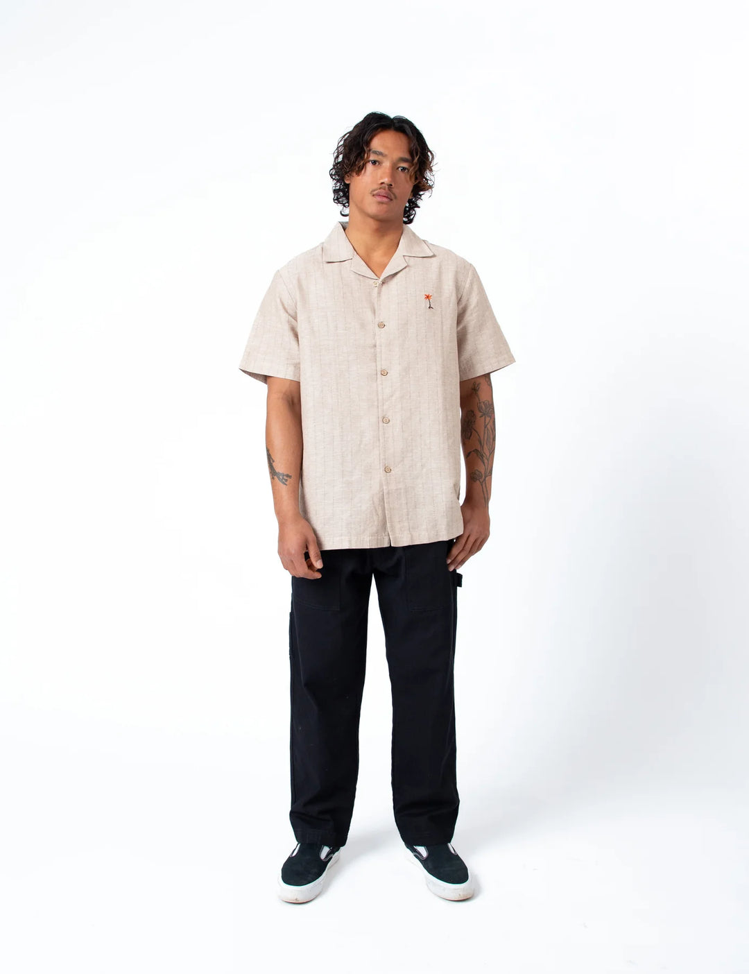 Cuban Short Sleeve Shirt - Aloha Sand Stripe