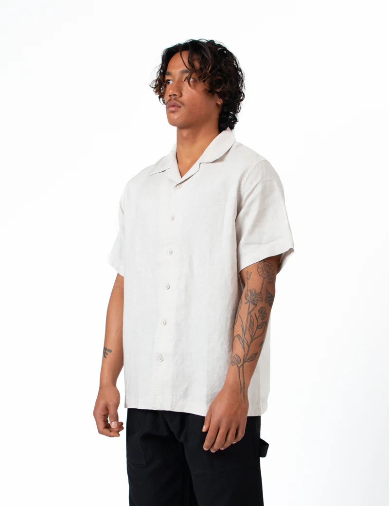 Cuban Linen Short Sleeved - Natural