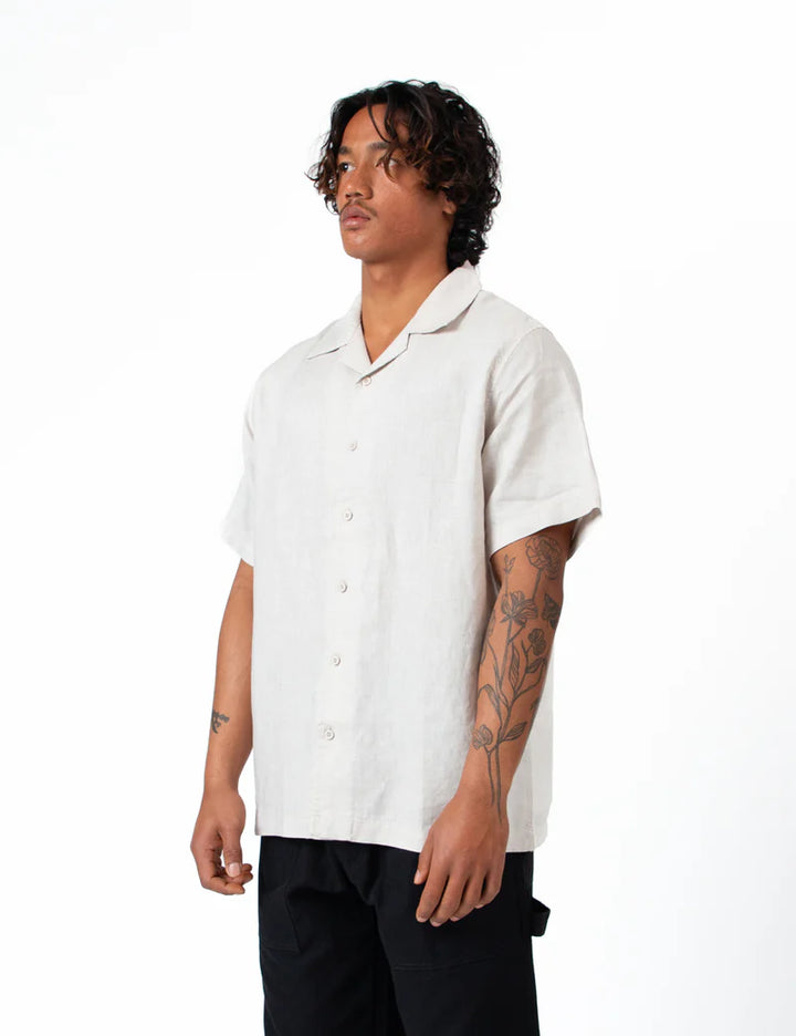 Cuban Linen Short Sleeved - Natural