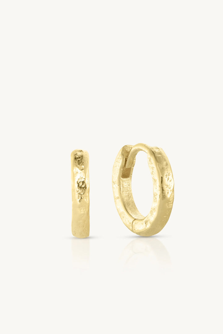 Textured Gold Huggies