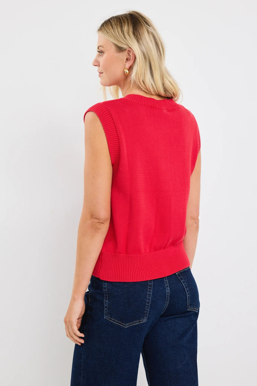 Trait Cherry Crewneck Knitted Vest Top