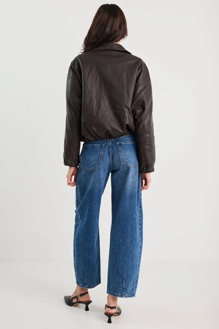 Troupe Chocolate Bubble Hem Jacket