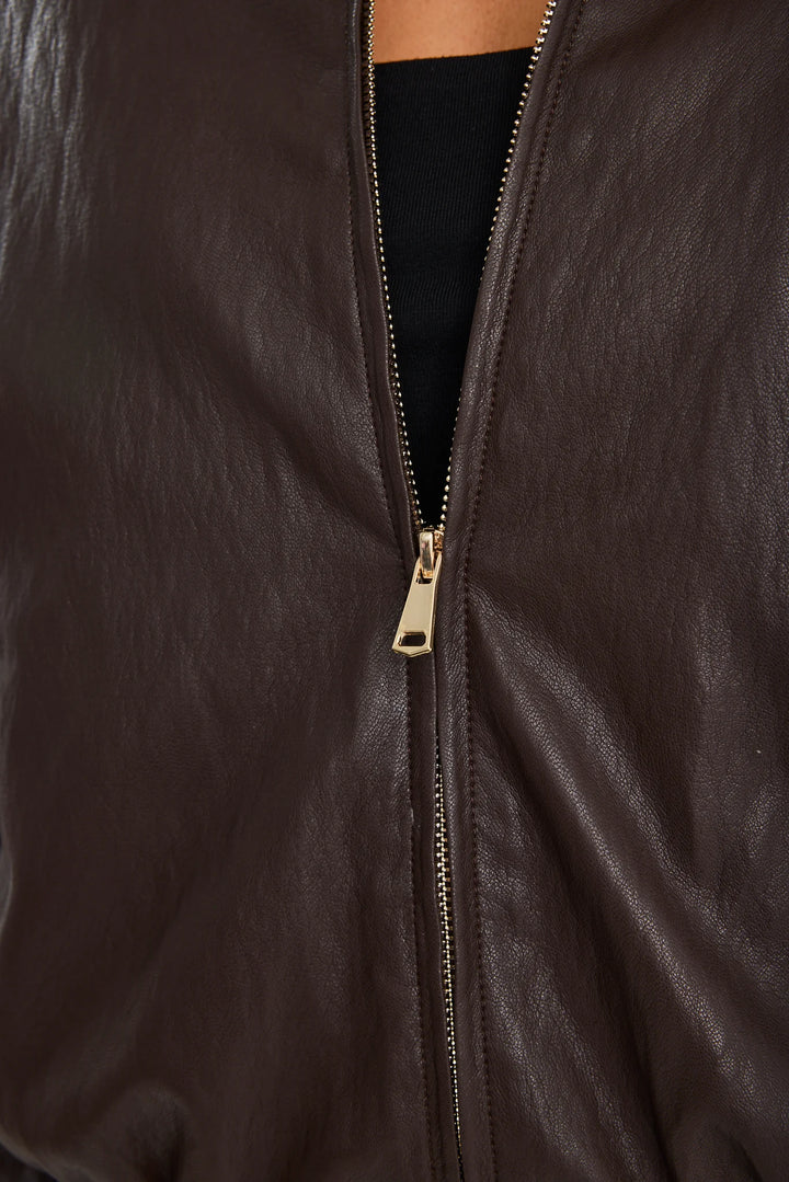 Troupe Chocolate Bubble Hem Jacket