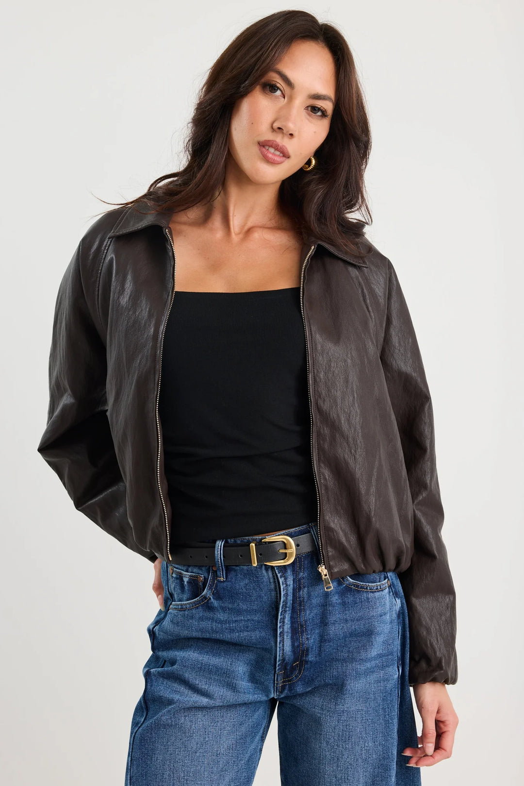 Troupe Chocolate Bubble Hem Jacket