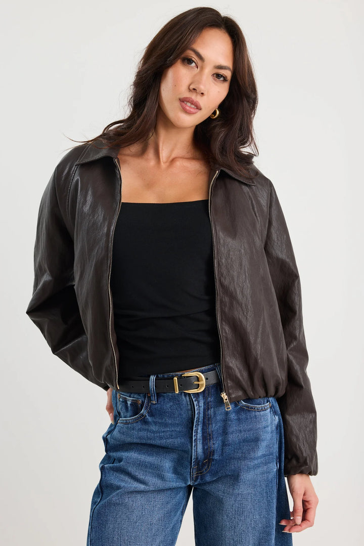 Troupe Chocolate Bubble Hem Jacket