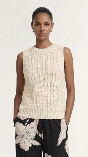 Cove Knit Tank - Natural Beige