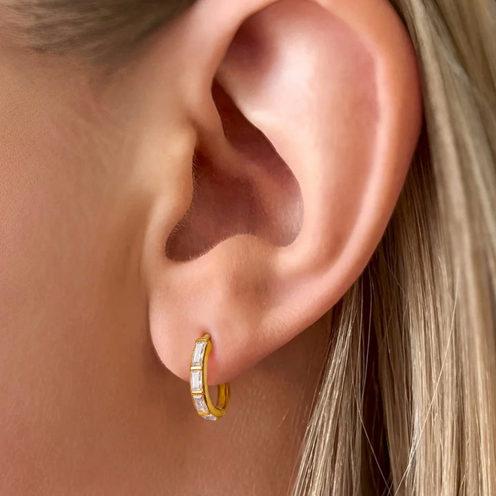 Undefeated Gold Hoop Earrings