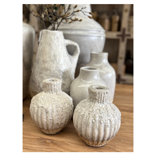 Melfi Pot – White Stone