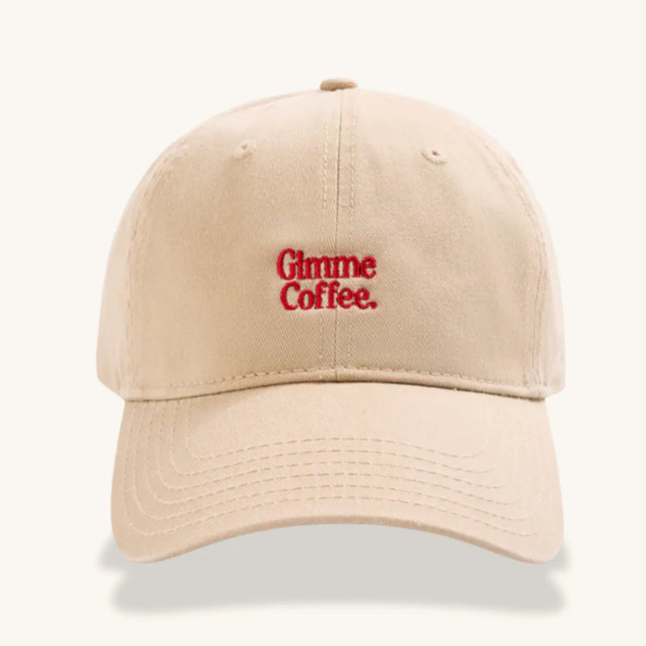 Gimme Coffee Hat (Beige/Red)