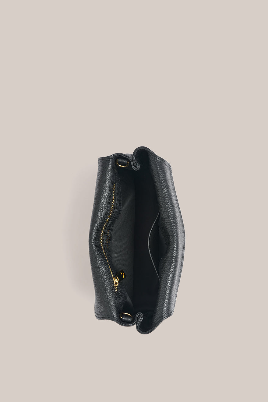 Sloane Black Leather Convertible Clutch