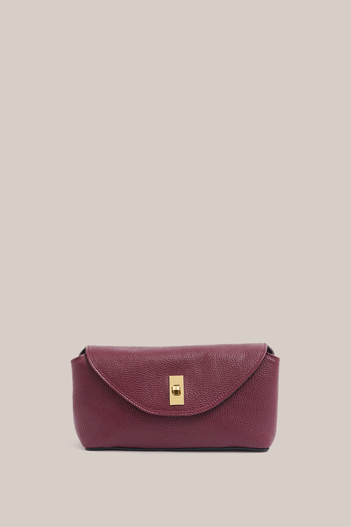 Sloane Bordeaux Leather Convertible Clutch
